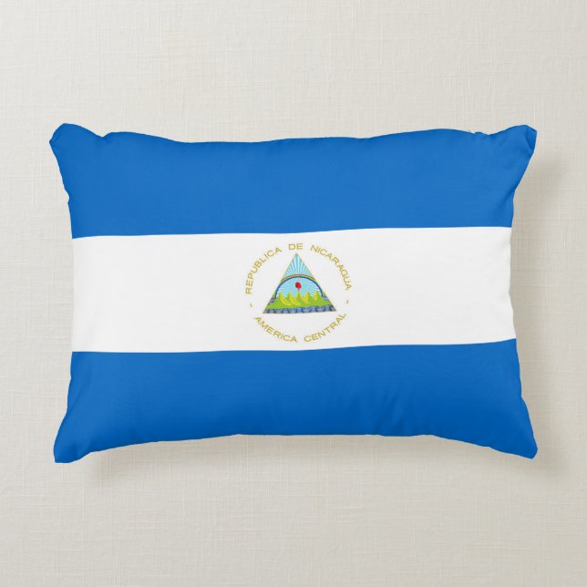 Nicaragua-Flagge Dekokissen (Vorderseite)