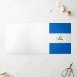 Nicaragua-Flagge Dreifach Gefaltete Karte