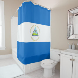 Nicaragua-Flagge Duschvorhang
