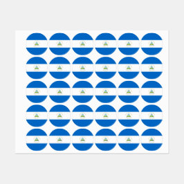 Nicaragua-Flagge Etiketten