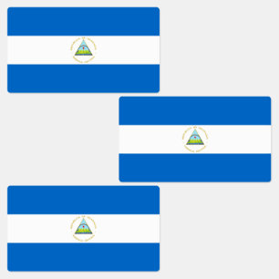 Nicaragua-Flagge Etiketten