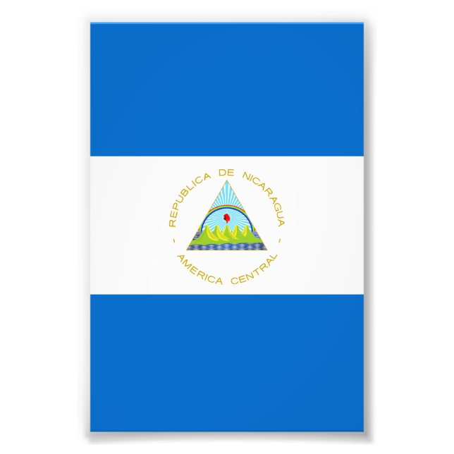 Nicaragua-Flagge Fotodruck (Vorne)