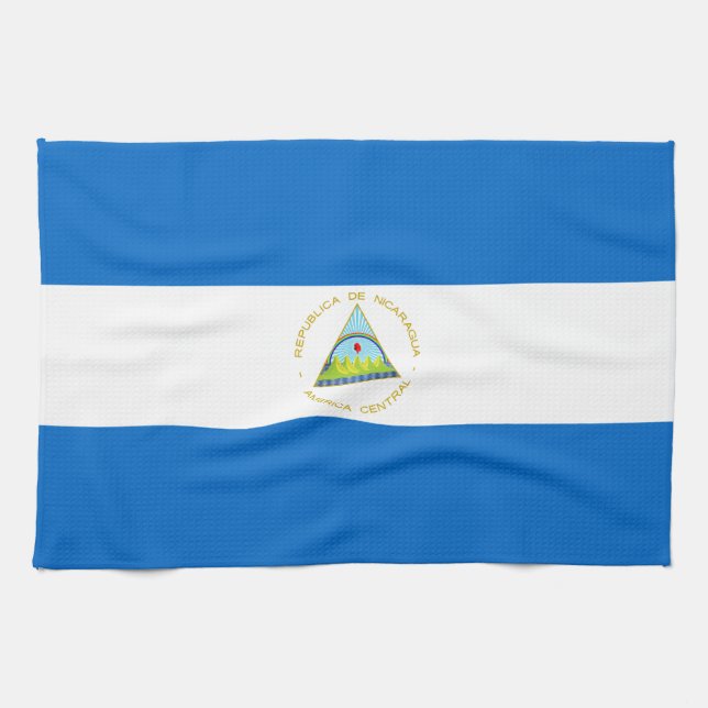 Nicaragua-Flagge Geschirrtuch (Horizontal)