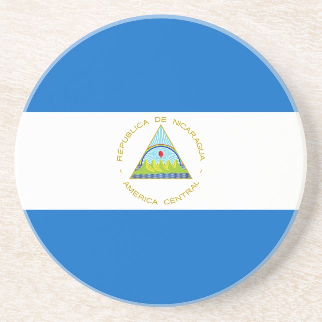 Nicaragua-Flagge Getränkeuntersetzer (Vorne)