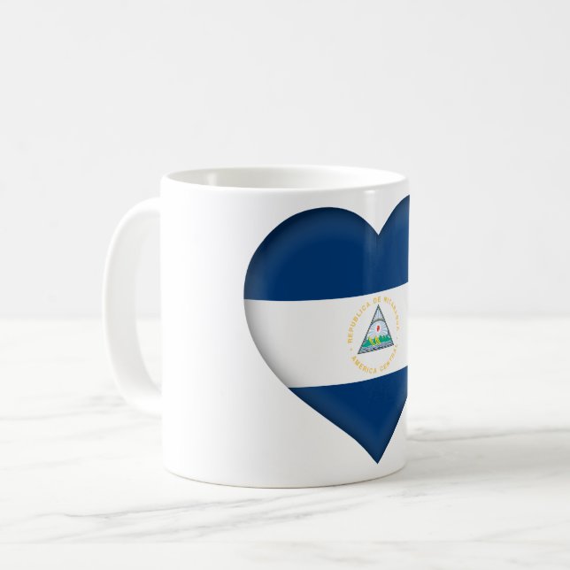 Nicaragua-Flagge Kaffeetasse (Vorderseite Links)
