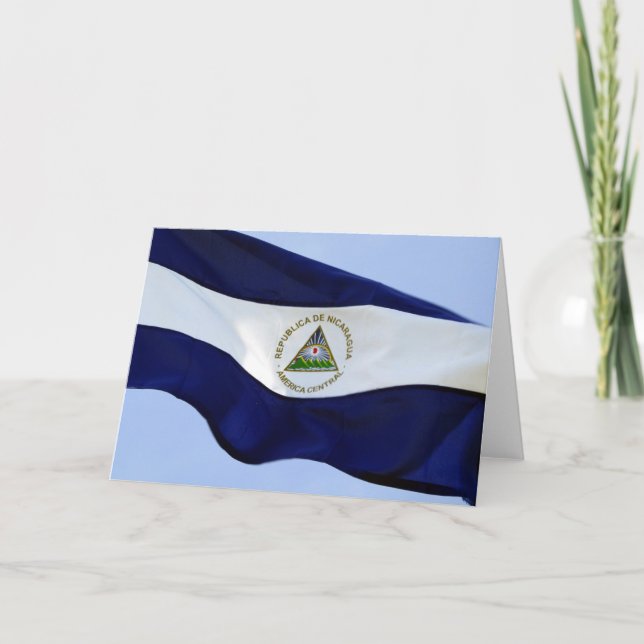 Nicaragua-Flagge Karte (Vorderseite)
