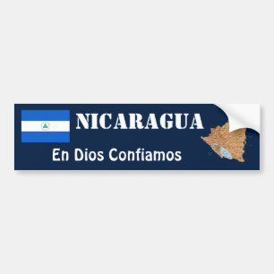 Nicaragua-Flagge + Karte-Aufkleber Autoaufkleber