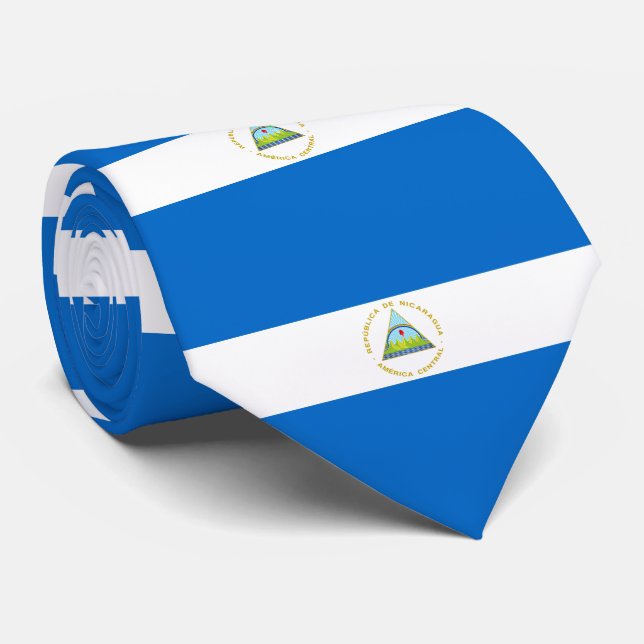 Nicaragua-Flagge Krawatte (Gerollt)
