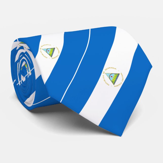 Nicaragua-Flagge Krawatte (Gerollt)