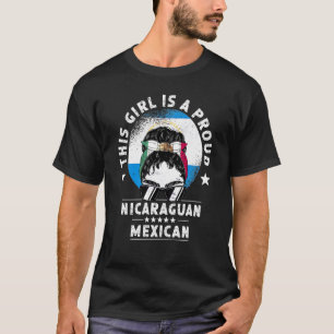 Nicaragua-Flagge Mexiko Erwachsene Frauen Mädchen T-Shirt