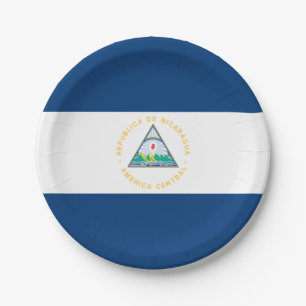 Nicaragua-Flagge Pappteller