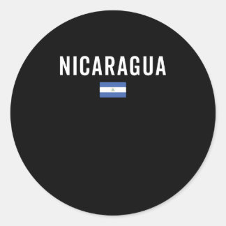 Nicaragua-Flagge - Patriotische Flagge Runder Aufkleber