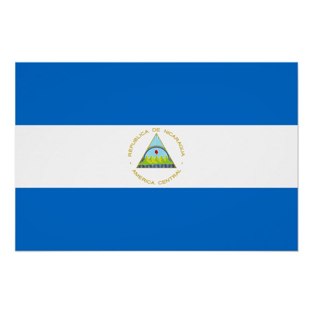 Nicaragua-Flagge Poster (Vorderseite)