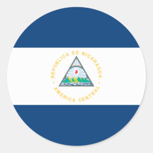 Nicaragua-Flagge Runder Aufkleber