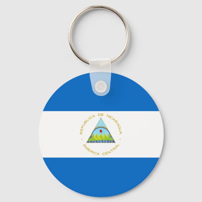 Nicaragua-Flagge Schlüsselanhänger (Vorderseite)