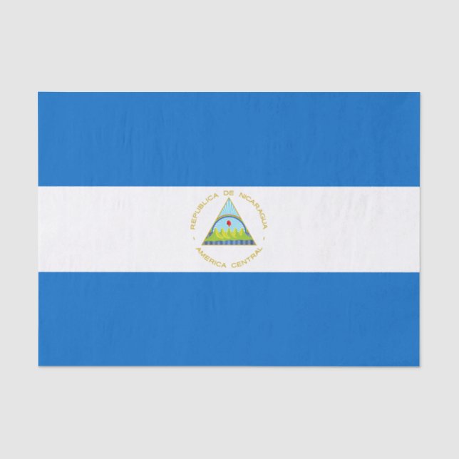 Nicaragua-Flagge Seidenpapier (Vorderseite)