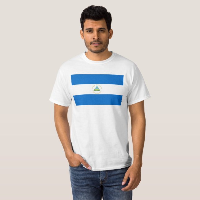Nicaragua-Flagge T-Shirt (Vorne ganz)