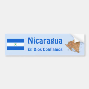 Nicaragua-Flagge und Karten-Autoaufkleber Autoaufkleber
