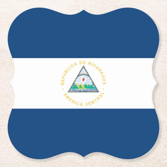 Nicaragua-Flagge Untersetzer (Vorderseite)