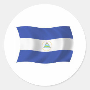 Nicaragua-Flaggenaufkleber Runder Aufkleber