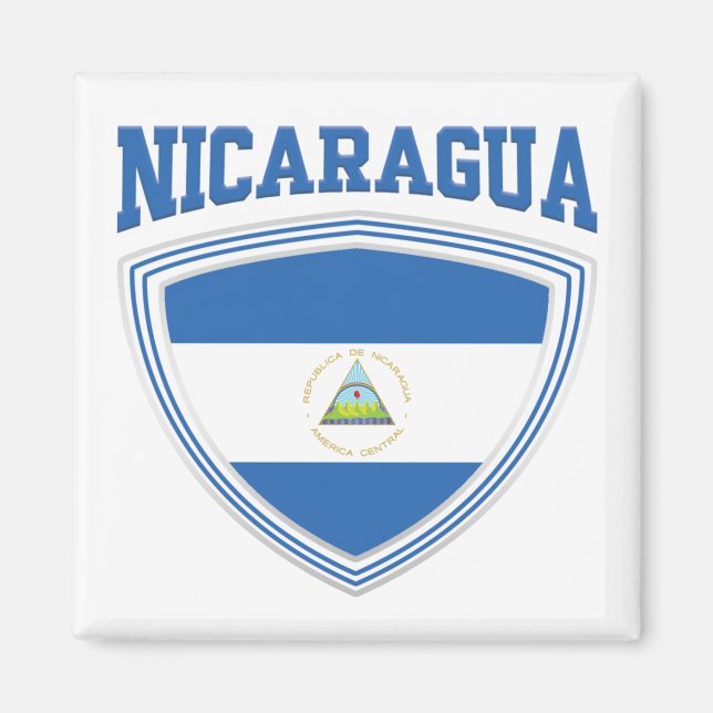 Nicaragua-Flaggenschild Magnet (Vorne)