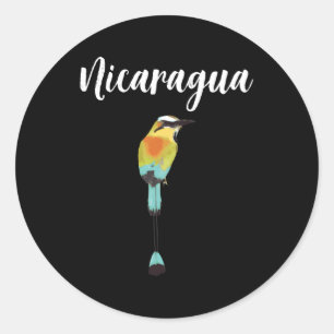 Nicaragua Guardabarranco Nicaraguan Bird Nica Sos Runder Aufkleber