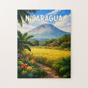 Nicaragua Illustration Reise Kunst Vintage
