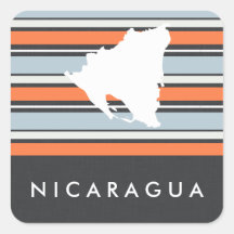 Nicaragua Karte: Moderne Streifen