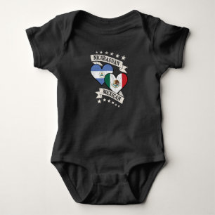 Nicaragua Mexikanische Herzflags Nicaragua Mexiko Baby Strampler