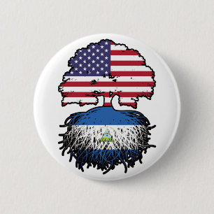 Nicaragua Nicaragua Flag der amerikanischen Tree R Button