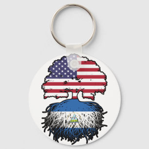Nicaragua Nicaragua Flag der amerikanischen Tree R Schlüsselanhänger