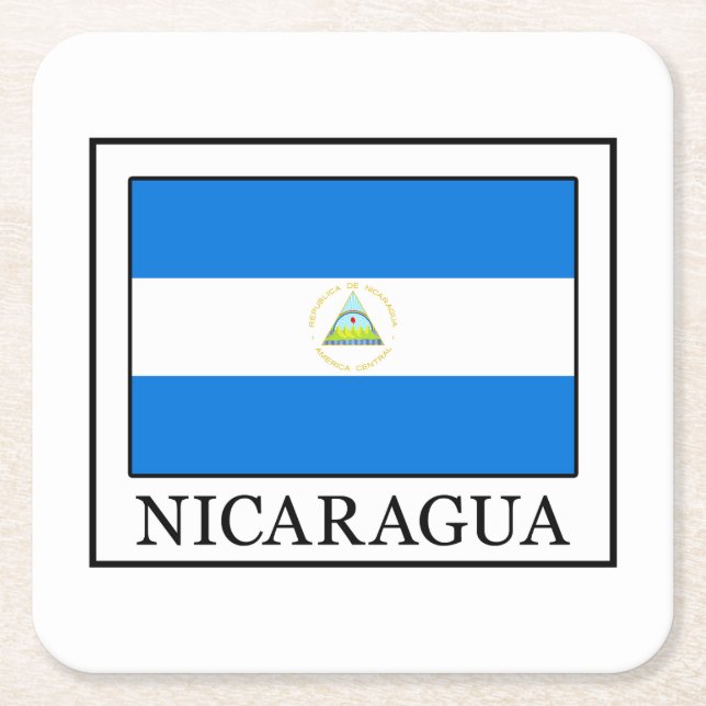 Nicaragua Rechteckiger Pappuntersetzer (Vorderseite)