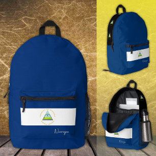 Nicaragua, Rucksack, nicaraguanische Flagge / patr Bedruckter Rucksack