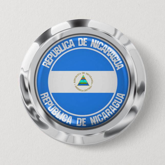Nicaragua-RundEmblem Button (Vorderseite)
