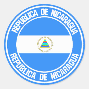 Nicaragua-RundEmblem Runder Aufkleber