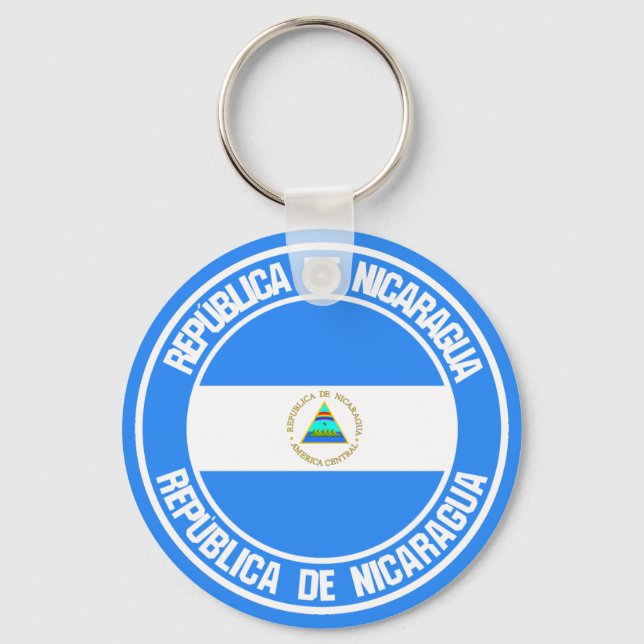 Nicaragua-RundEmblem Schlüsselanhänger (Vorderseite)