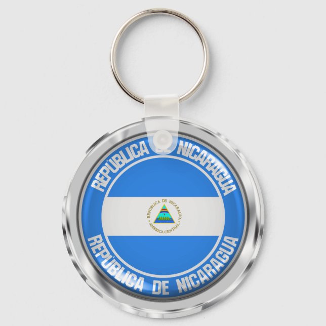 Nicaragua-RundEmblem Schlüsselanhänger (Vorderseite)