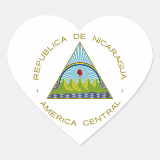 Nicaragua-Wappen Herz-Aufkleber
