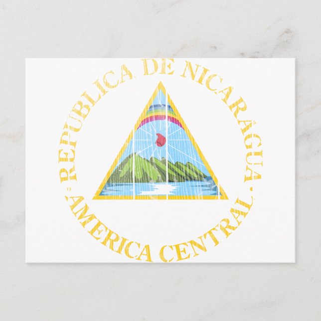 Nicaragua-Wappen Postkarte (Vorderseite)