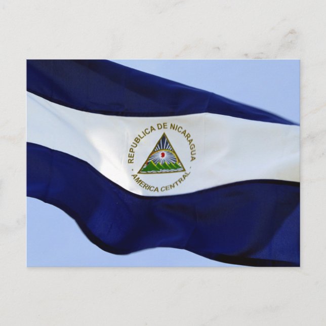 Nicaraguaflagge Postkarte (Vorderseite)