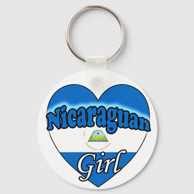 Nicaraguan Girl Schlüsselanhänger (Vorderseite)