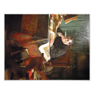 Niccolò Machiavelli in seiner Studie von Stephano Fotodruck