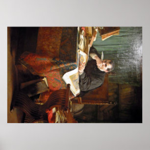 Niccolò Machiavelli in seiner Studie von Stephano Poster