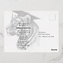 Nice Abschluss Foil Foto Einladung Postkarte
