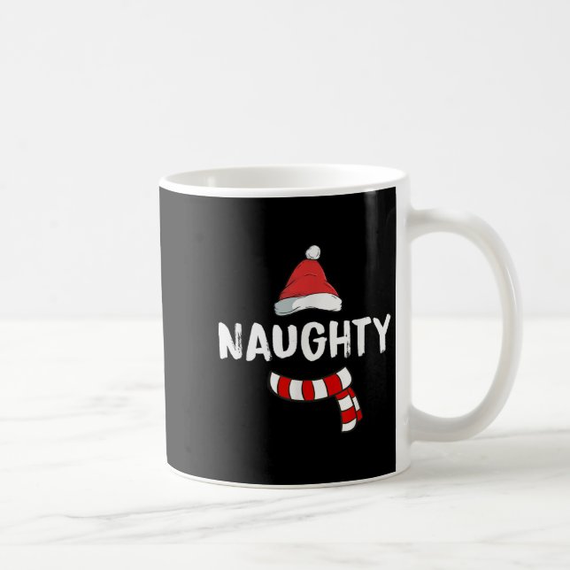 Nice And Naughty Shirt Matching Christmas Pajamas  Kaffeetasse (Rechts)