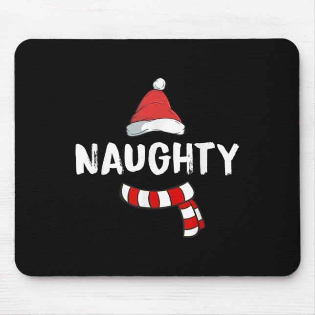 Nice And Naughty Shirt Matching Christmas Pajamas  Mousepad (Vorne)