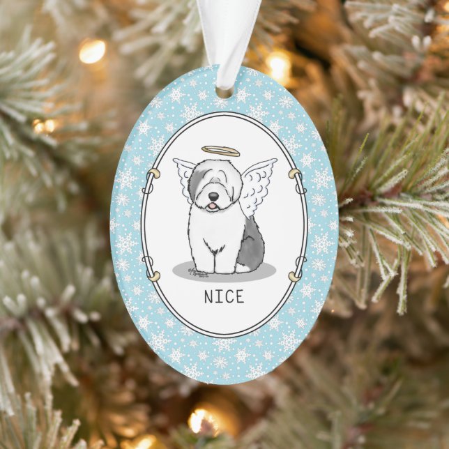 Nice Angel Old English Sheepdog (Gris 1) - mignon (Arbre)