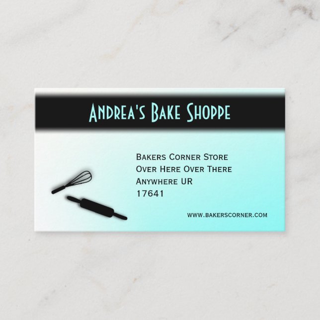 Nice Bakery Business Card Visitenkarte (Vorderseite)