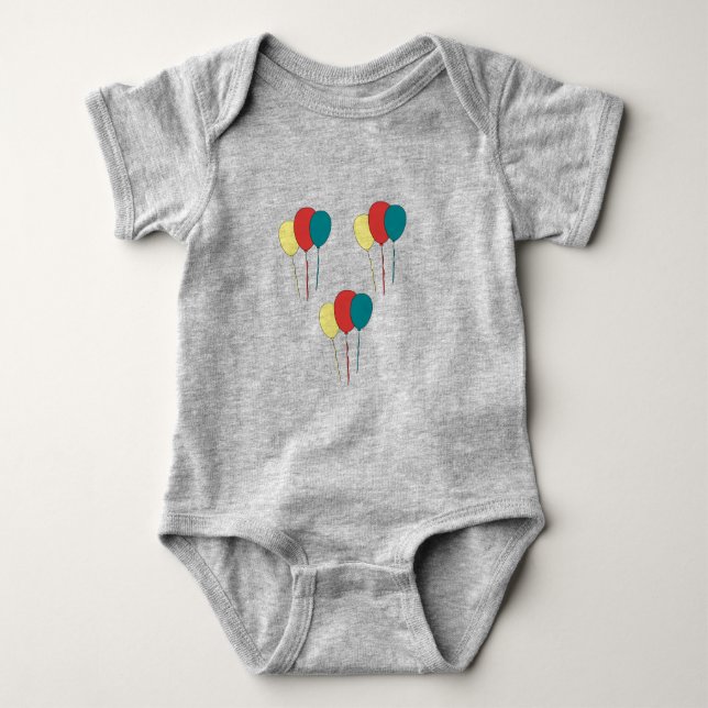 Nice Balloons Bodysuit Baby Strampler (Vorderseite)