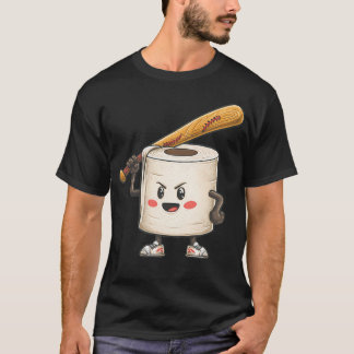 Nice Baseball Toilet Paper Look For Funny Sports F T-Shirt